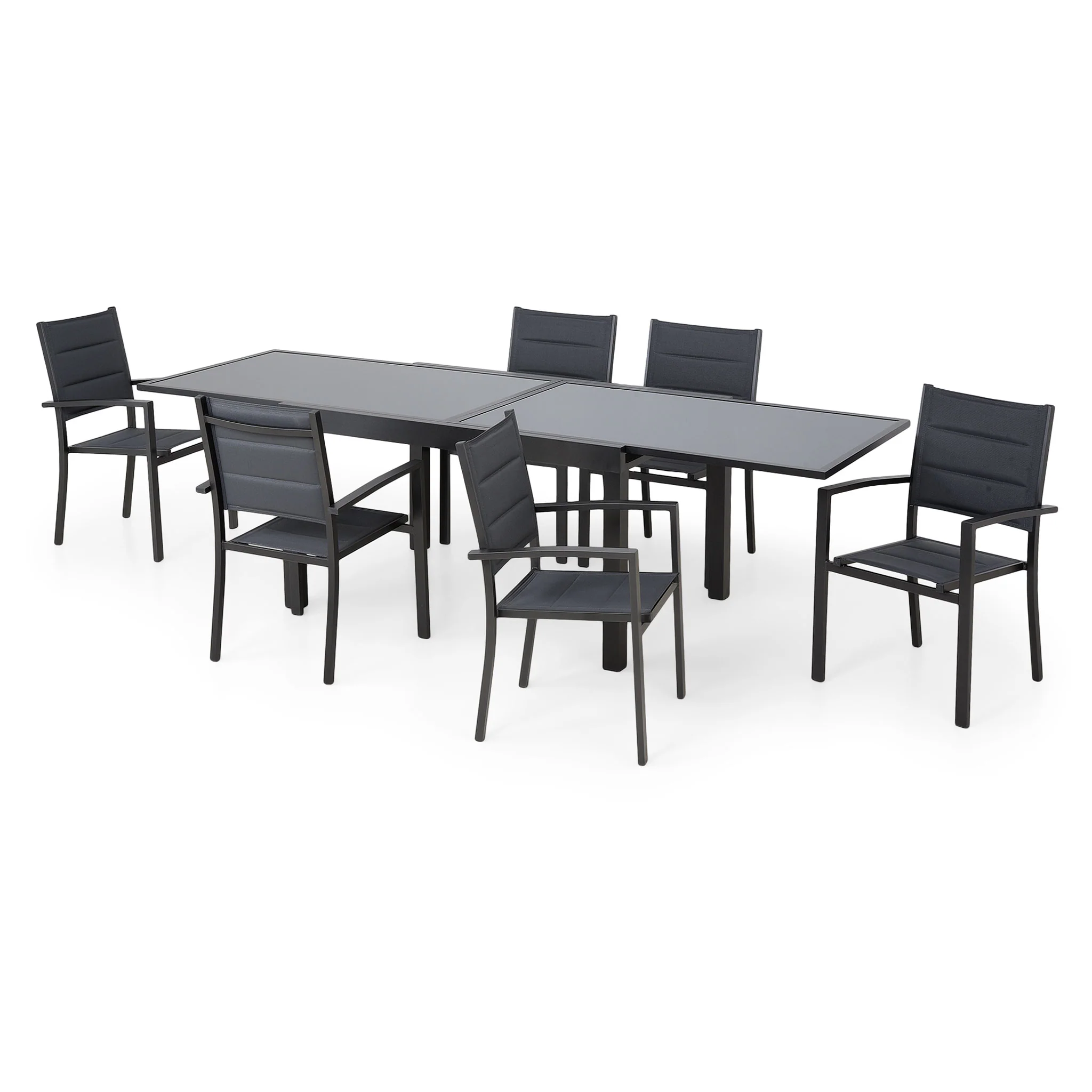 LUCCA Set mobilier terasă/grădină, 6 scaune și masă extensibilă - Image 12