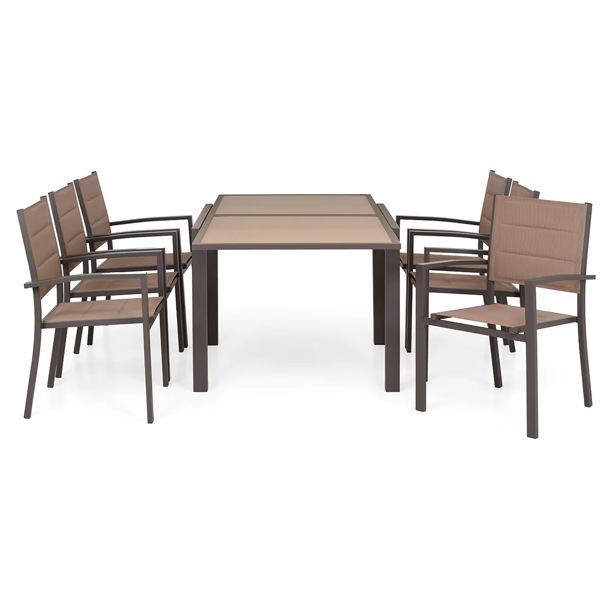 LUCCA Set mobilier terasă/grădină, 6 scaune și masă extensibilă - Image 3