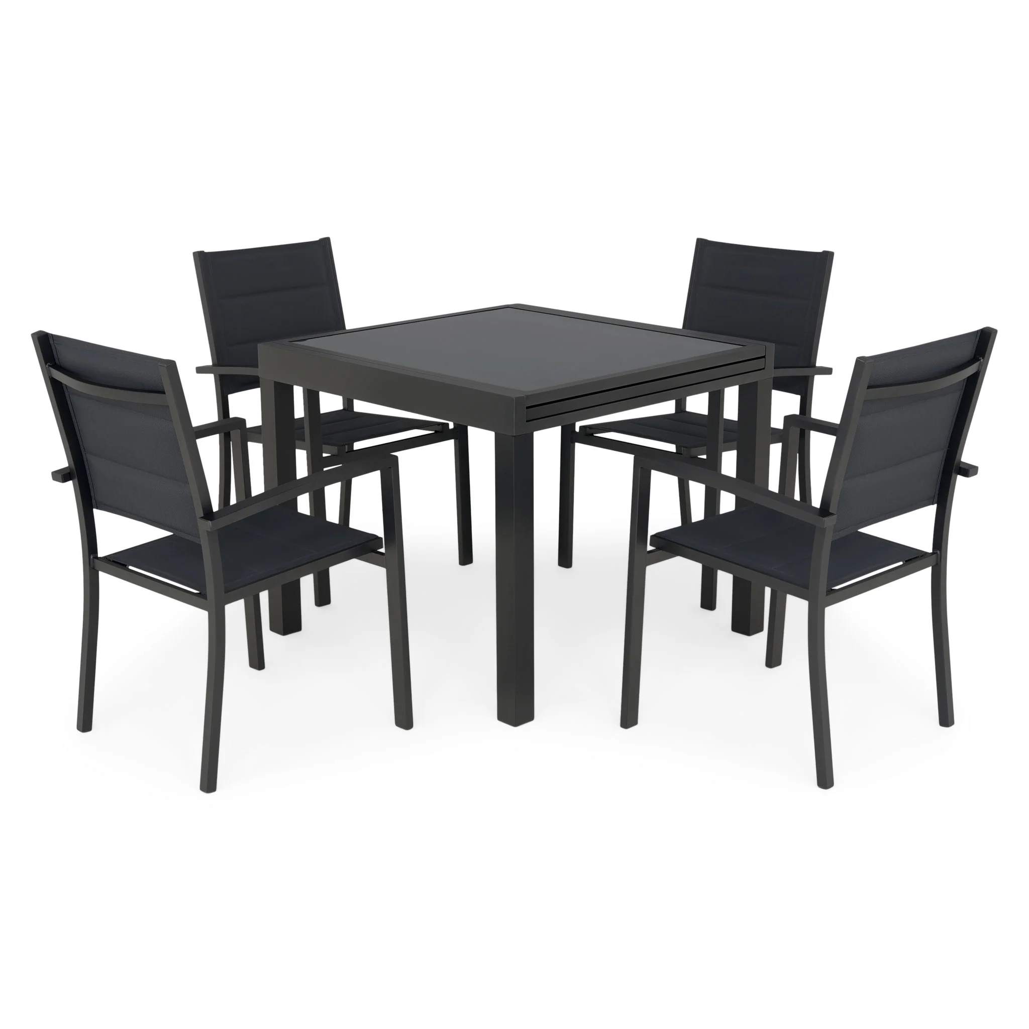 LUCCA Set mobilier terasă/grădină, 4 scaune și masă extensibilă - Image 4