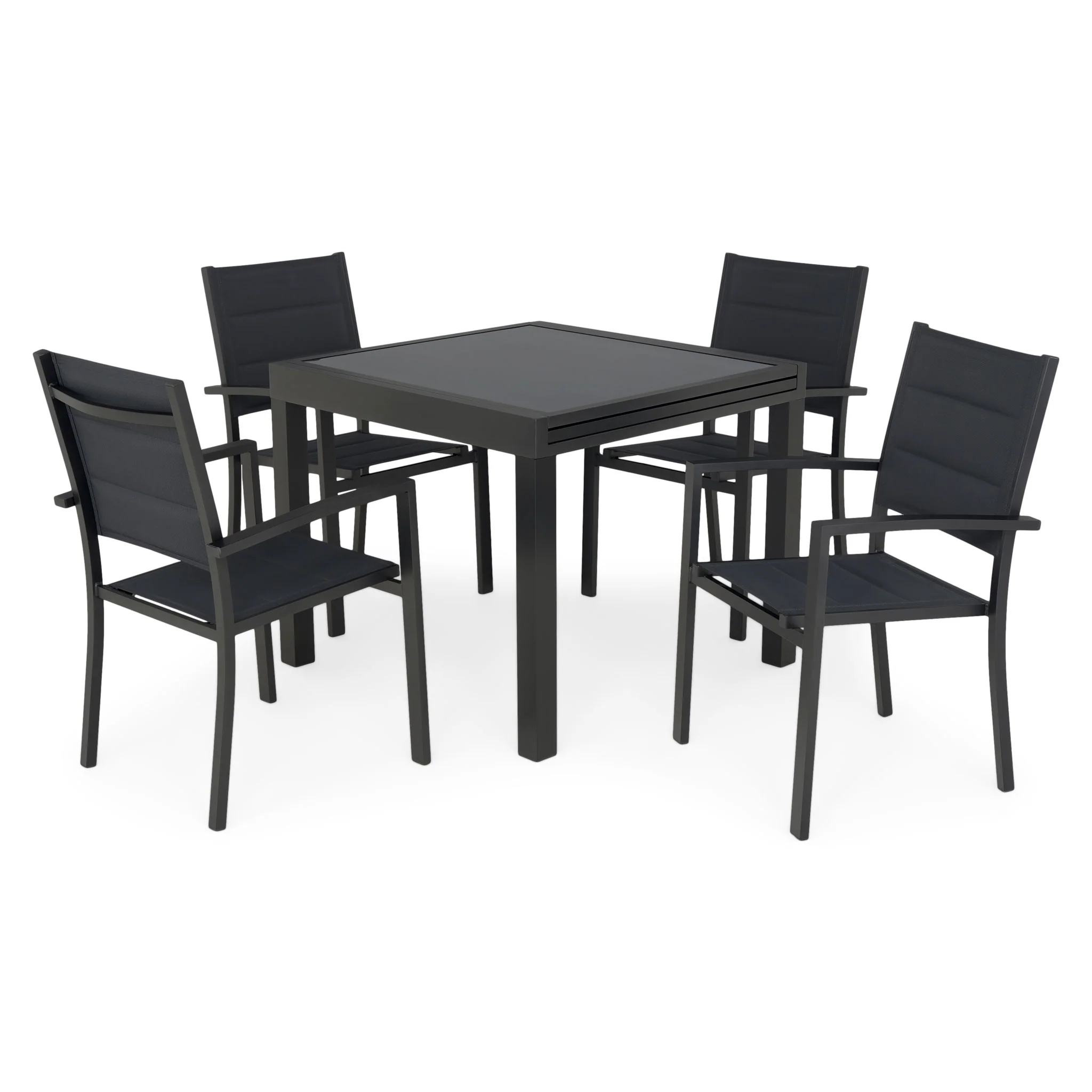 LUCCA Set mobilier terasă/grădină, 4 scaune și masă extensibilă - Image 6