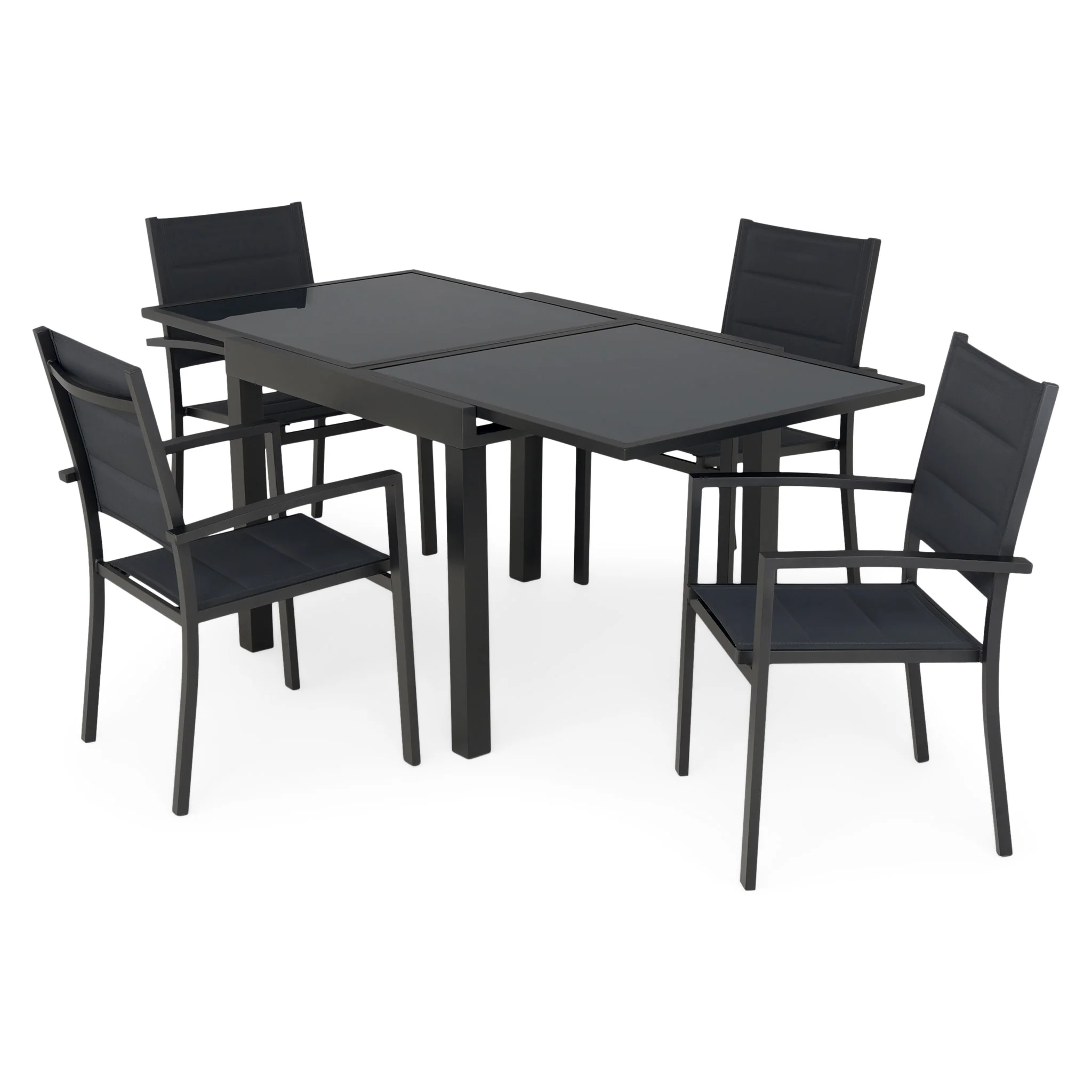 LUCCA Set mobilier terasă/grădină, 4 scaune și masă extensibilă - Image 7