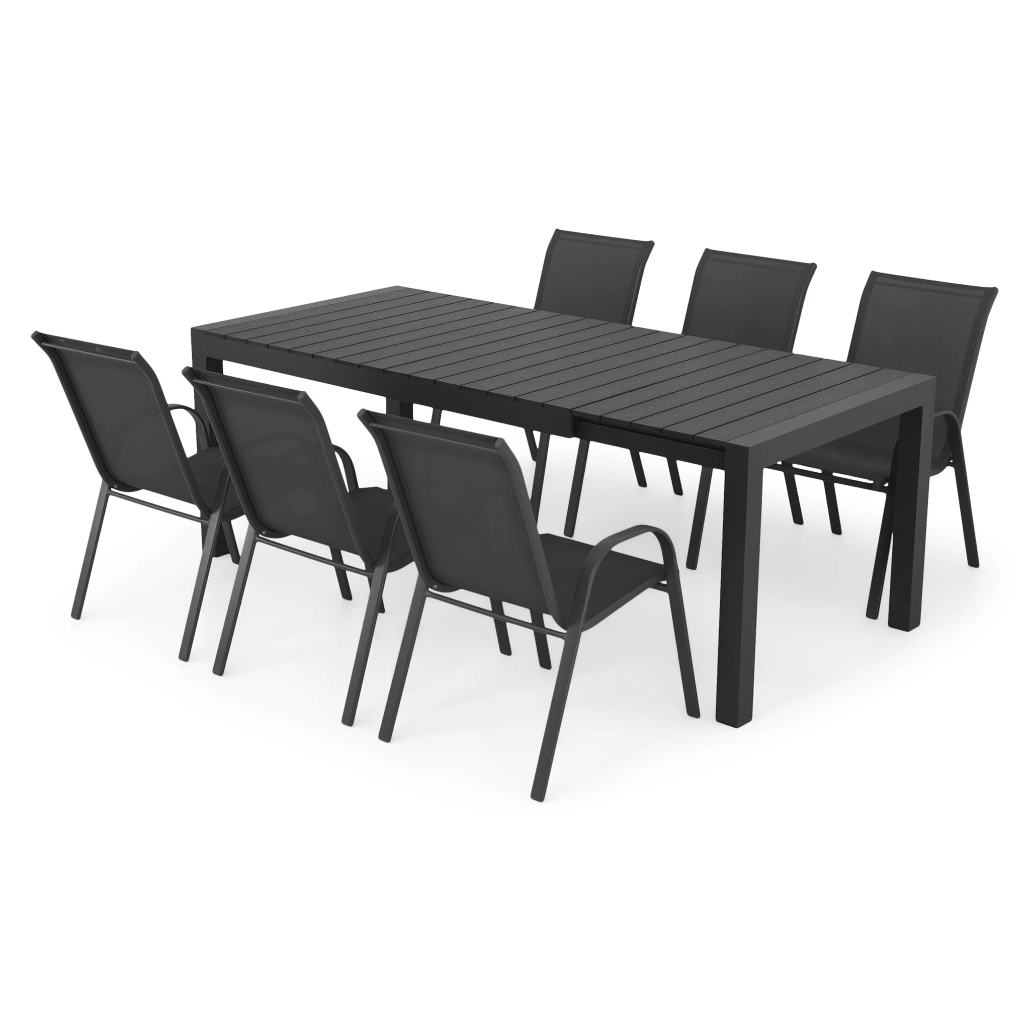ENCORE/BASIC Set mobilier terasă/grădină, 6 scaune și masă extensibilă - Image 3