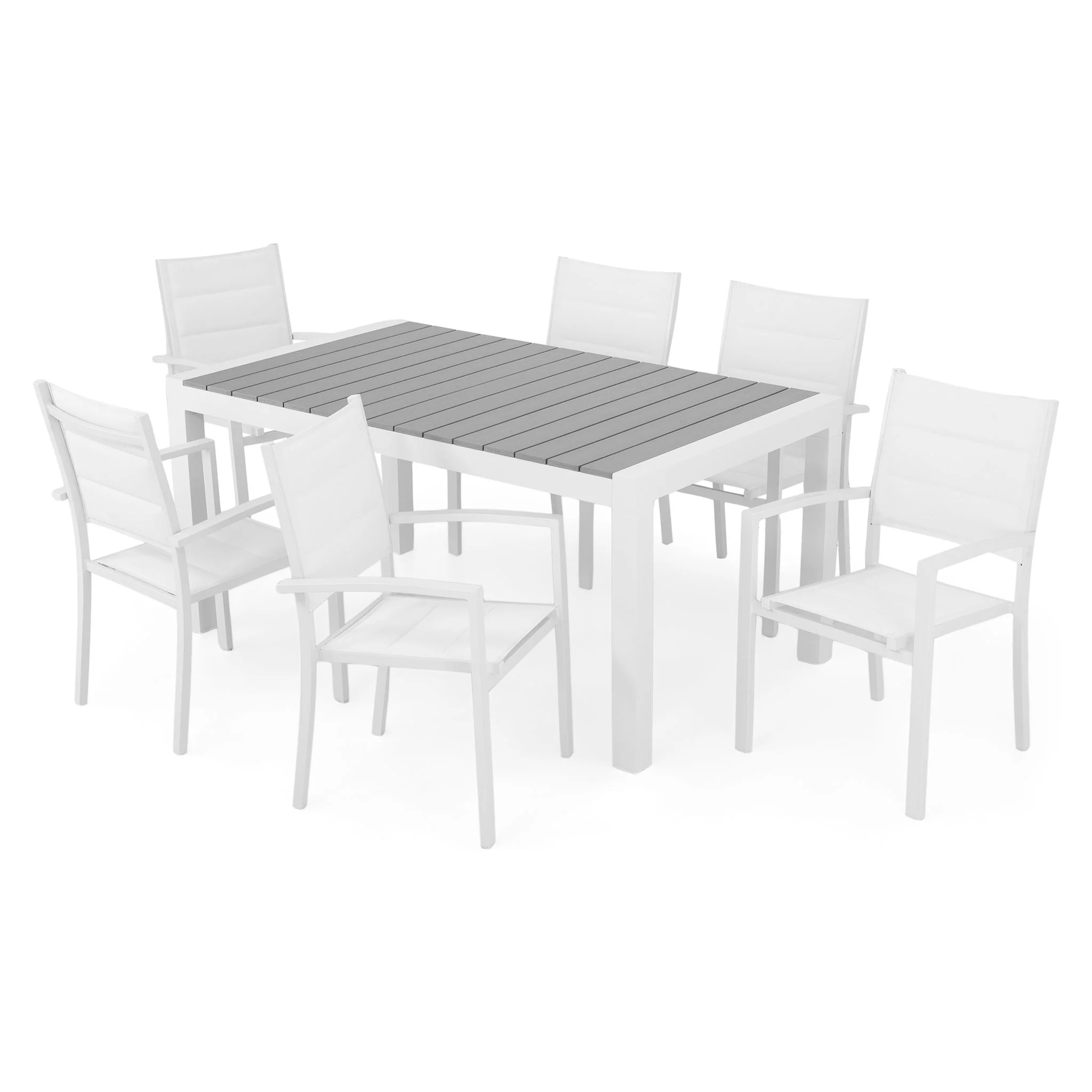 ENCORE/DRESDEN Set mobilier terasă/grădină, 6 scaune și masă extensibilă - Image 3