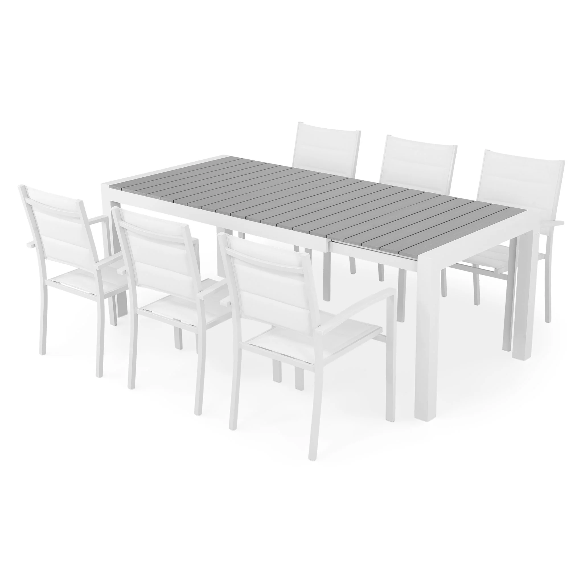 ENCORE/DRESDEN Set mobilier terasă/grădină, 6 scaune și masă extensibilă - Image 4