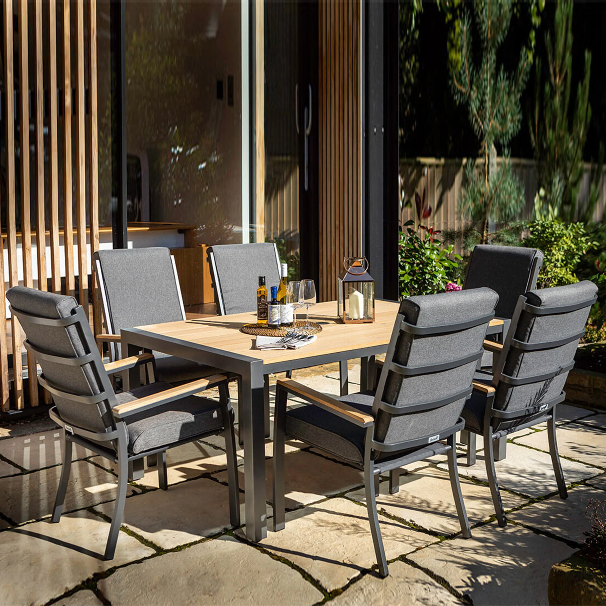 GLENDALE Set mobilier terasă/grădină, 6 scaune și masă - Image 2