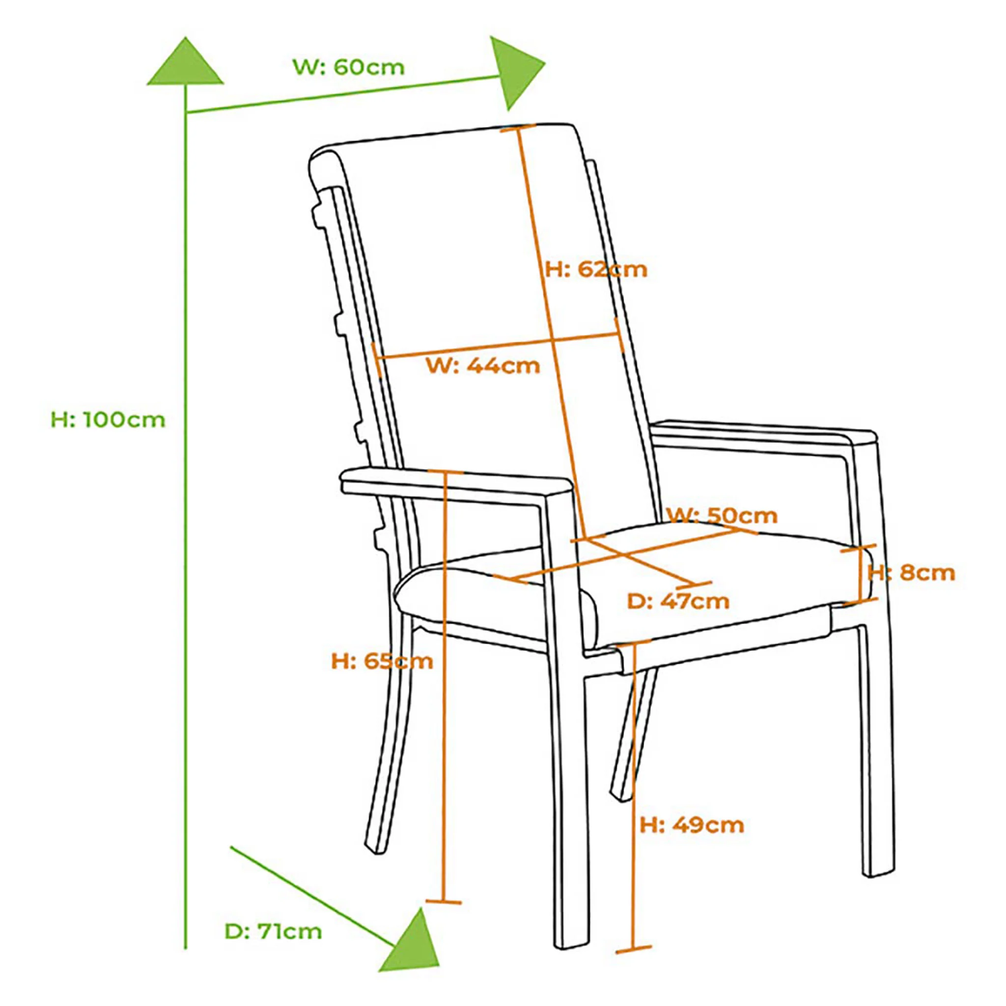 GLENDALE Set mobilier terasă/grădină, 6 scaune și masă - Image 6