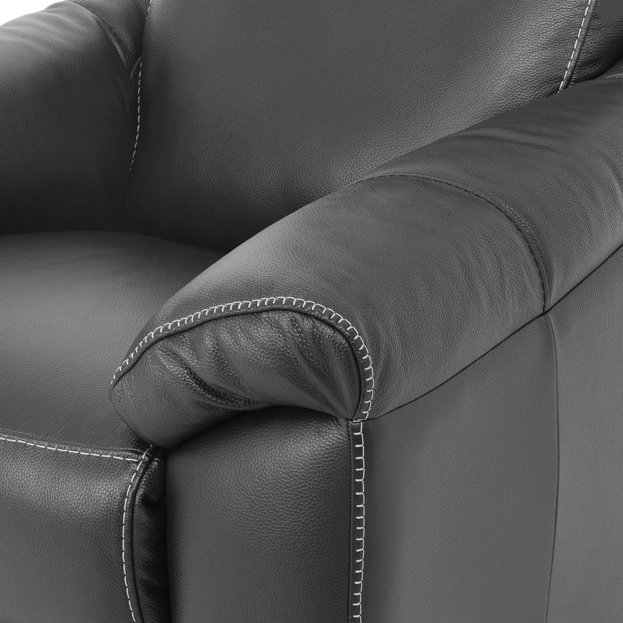 THOMSON Fotoliu cu recliner electric și mecanism tetieră, piele - Image 107