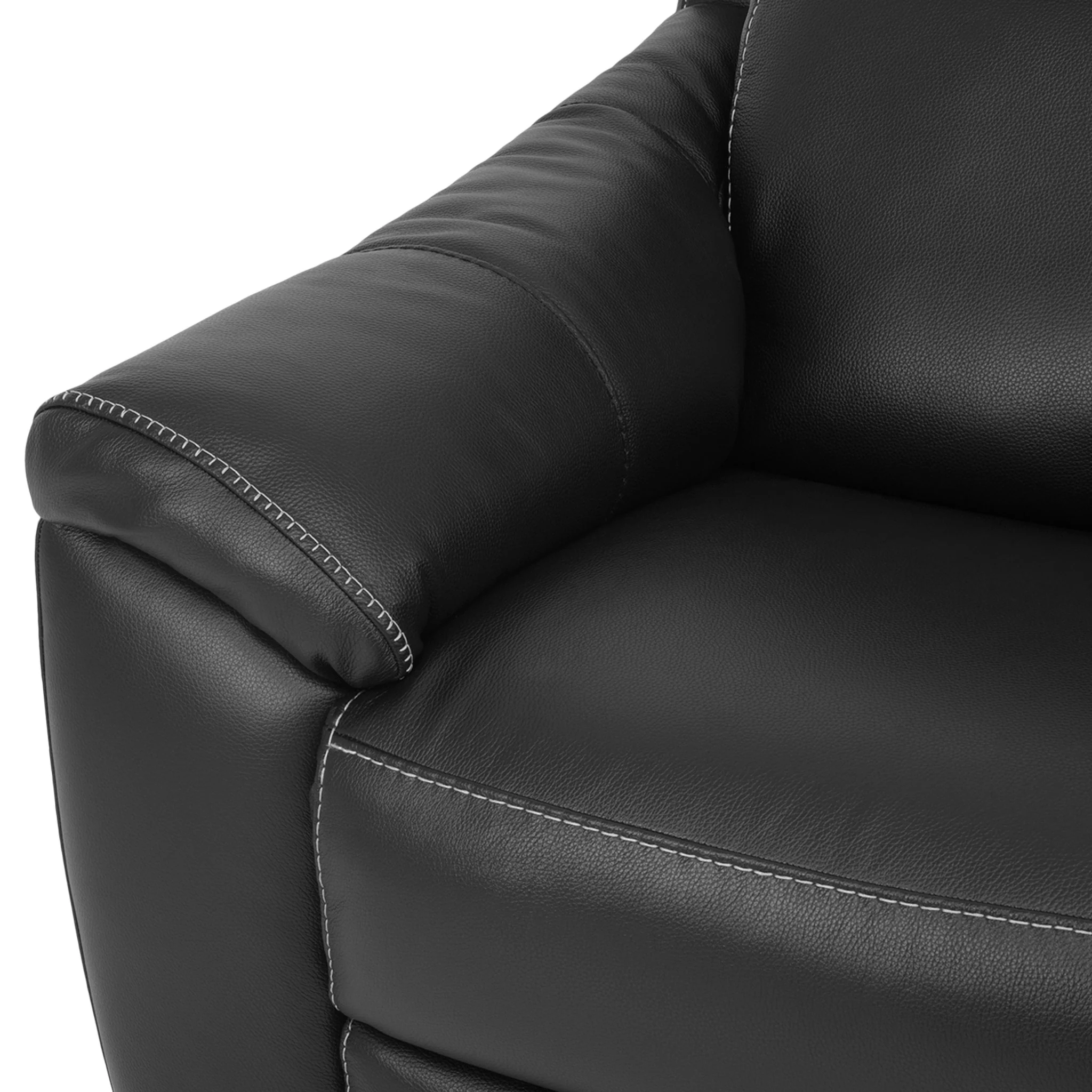 THOMSON Fotoliu cu recliner electric și mecanism tetieră, piele - Image 17