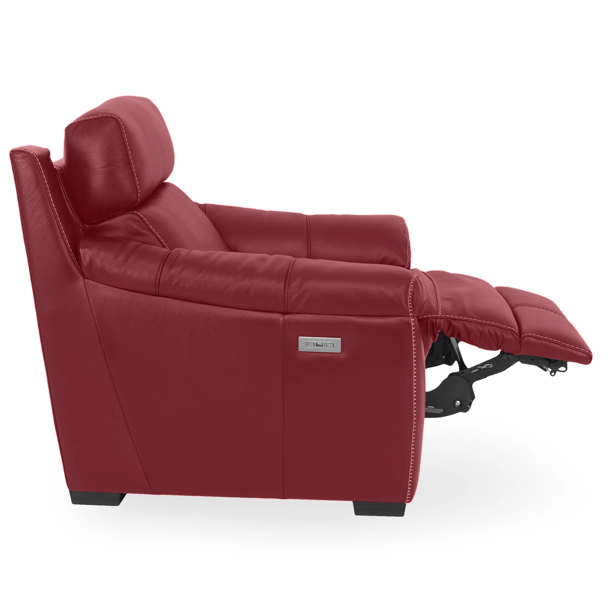 THOMSON Fotoliu cu recliner electric și mecanism tetieră, piele - Image 42