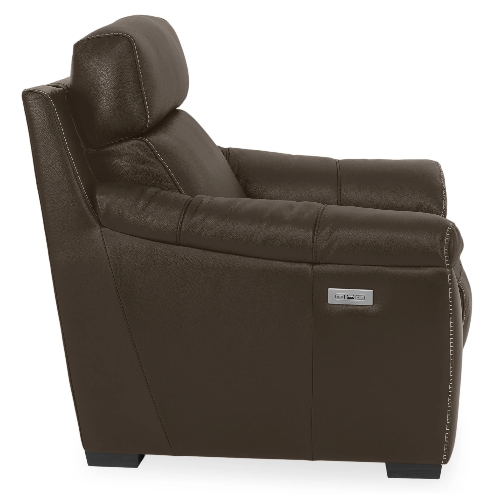 THOMSON Fotoliu cu recliner electric și mecanism tetieră, piele - Image 56