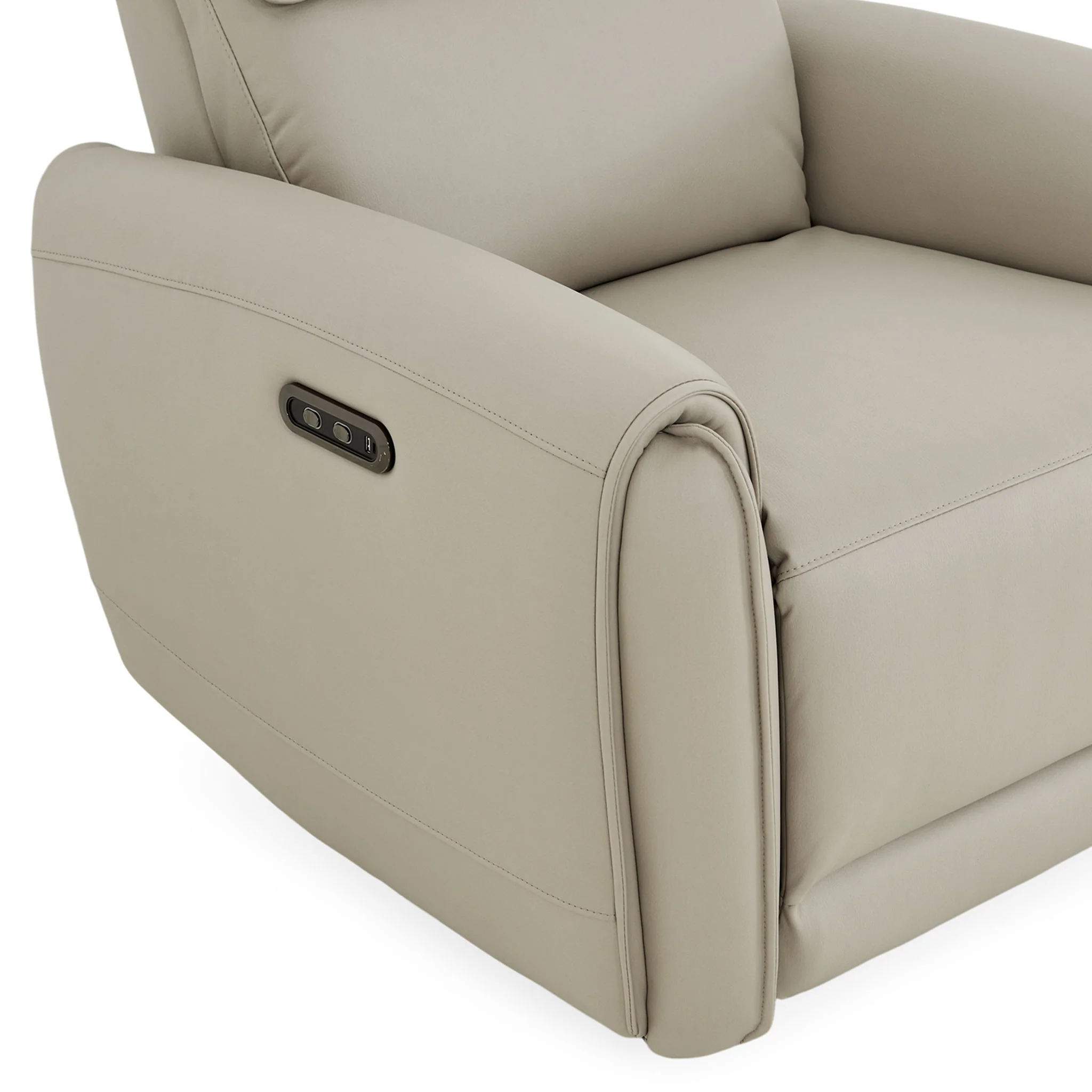 NEBRASKA Fotoliu, recliner electric și port USB, stofă - Image 13
