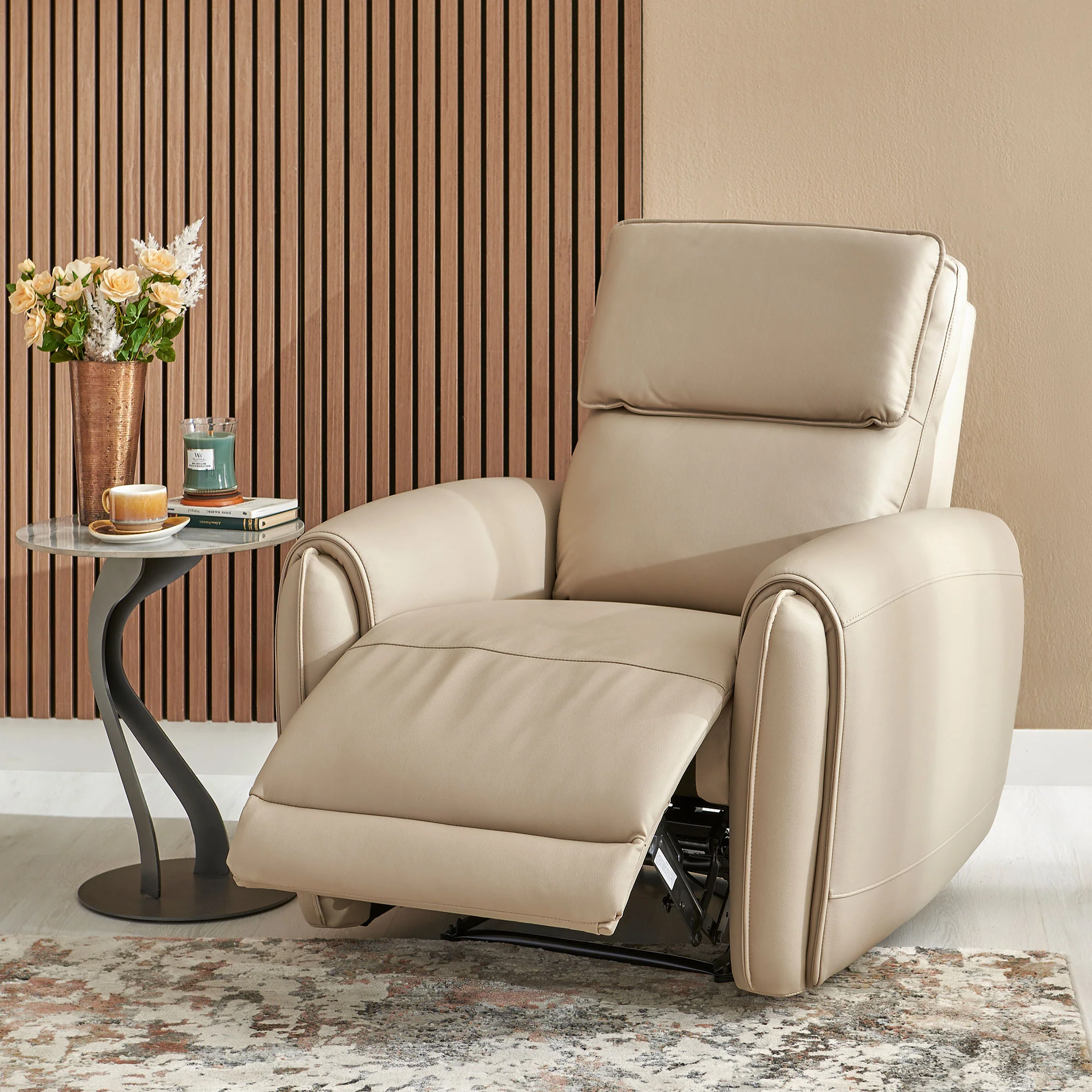 NEBRASKA Fotoliu, recliner electric și port USB, stofă - Image 2