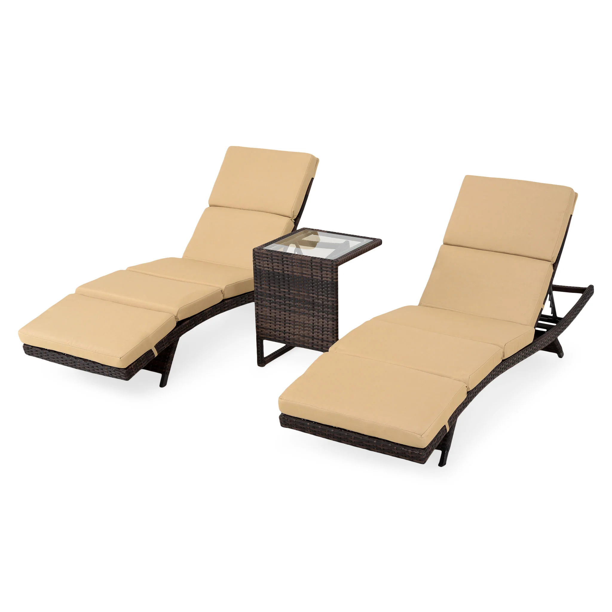 IBIZA Set mobilier terasă/terasă, 2 șezlonguri și măsuță - Image 5