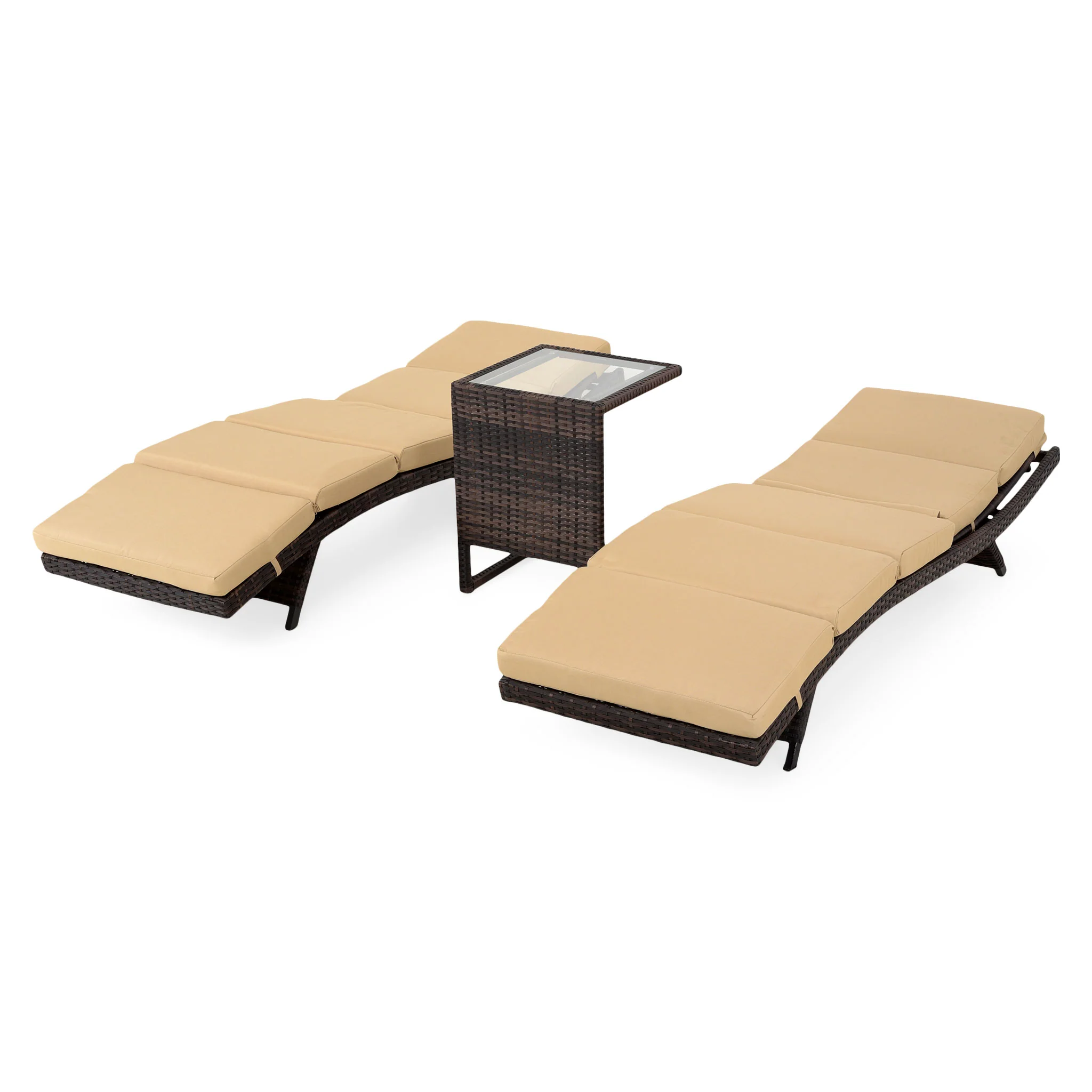 IBIZA Set mobilier terasă/terasă, 2 șezlonguri și măsuță - Image 8