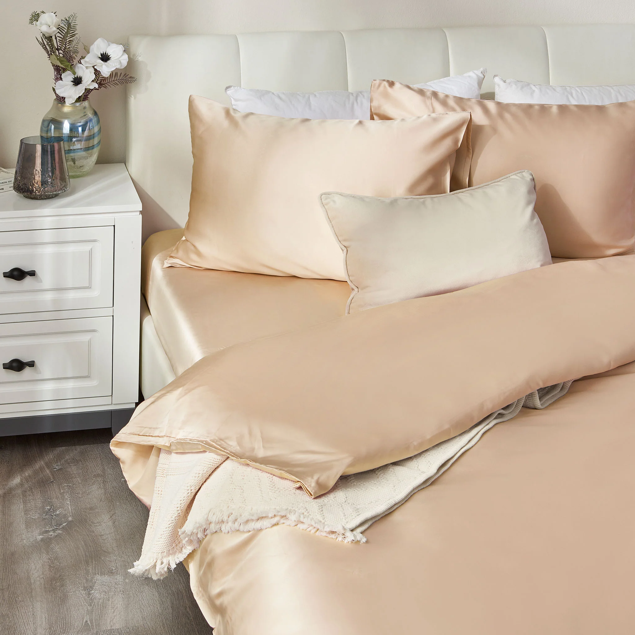 SILKY SATEEN Set așternut 4 piese, 200x220cm - Image 8